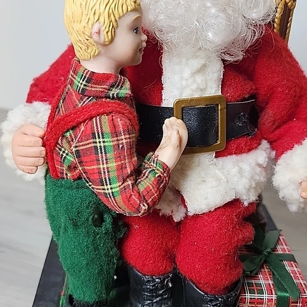 Vintage 1993 Musical Santa Boy Light Christmas List Holiday Creations Tested